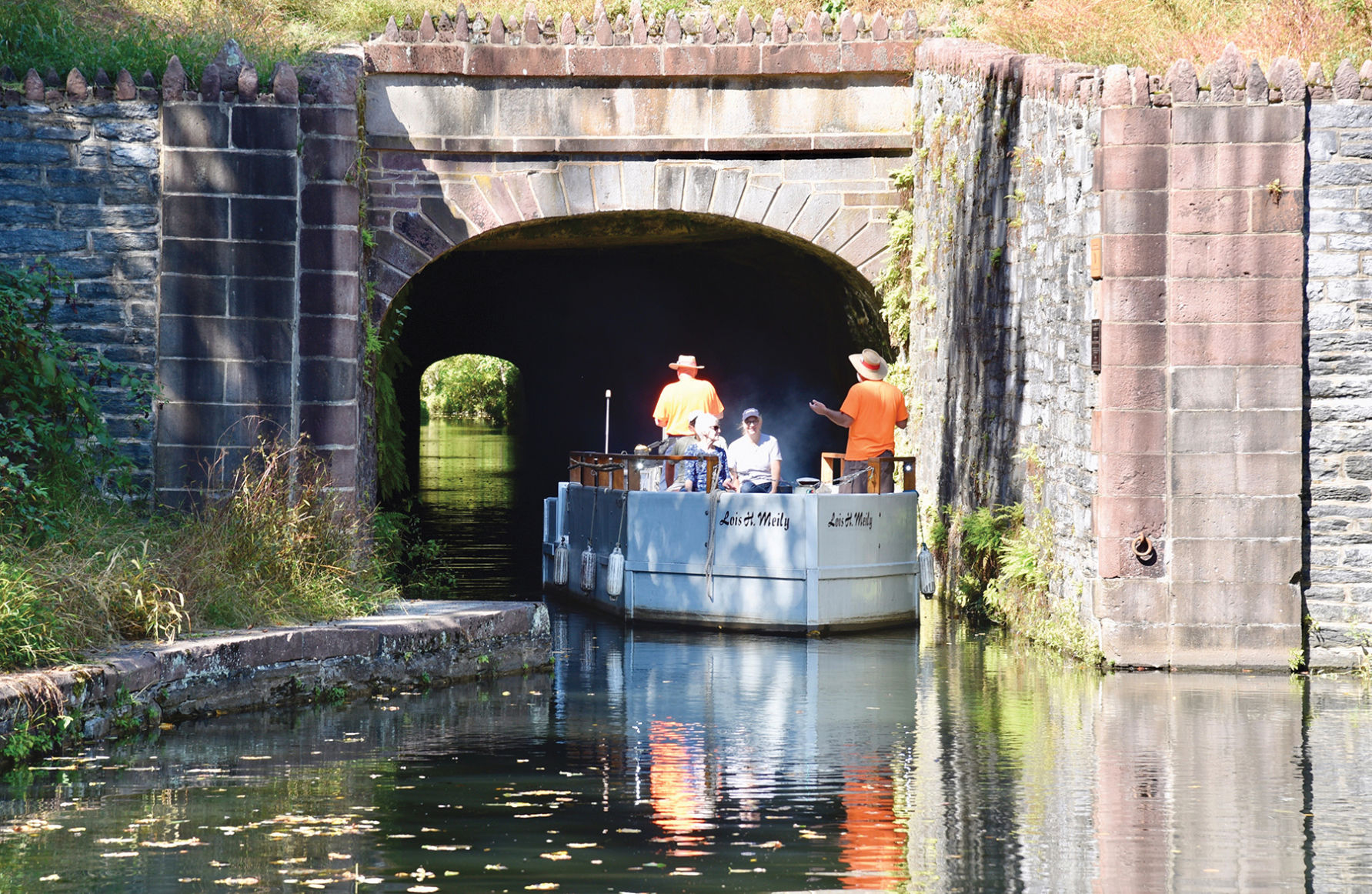 Boat tour into the Union Canal Tunnel, PA
